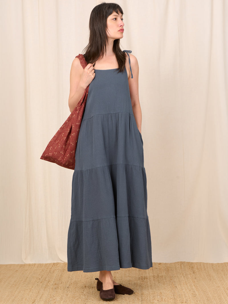 Izu - Cotton Gauze Tiered Dress - Forgotten Tribes