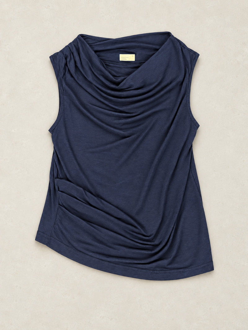 Lira - Hemp Viscose Asymmetric Sleeveless Top - Forgotten Tribes