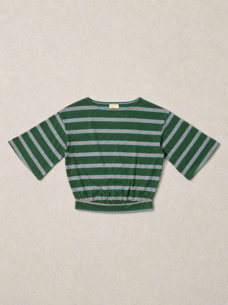 Luzon - Hemp Organic Cotton Wide Sleeve T-Shirt -Stripe - Forgotten Tribes