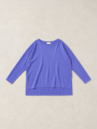 Meira - Merino Wool Bamboo Blend Fine Knit Jumper with Side Slits
