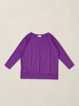 Meira - Merino Wool Bamboo Blend Fine Knit Jumper with Side Slits