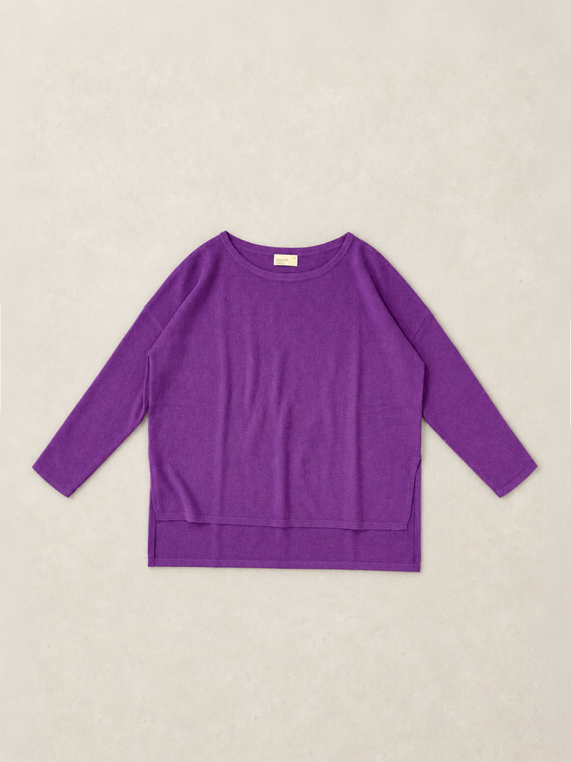Meira - Merino Wool Bamboo Blend Fine Knit Jumper with Side Slits - Forgotten Tribes
