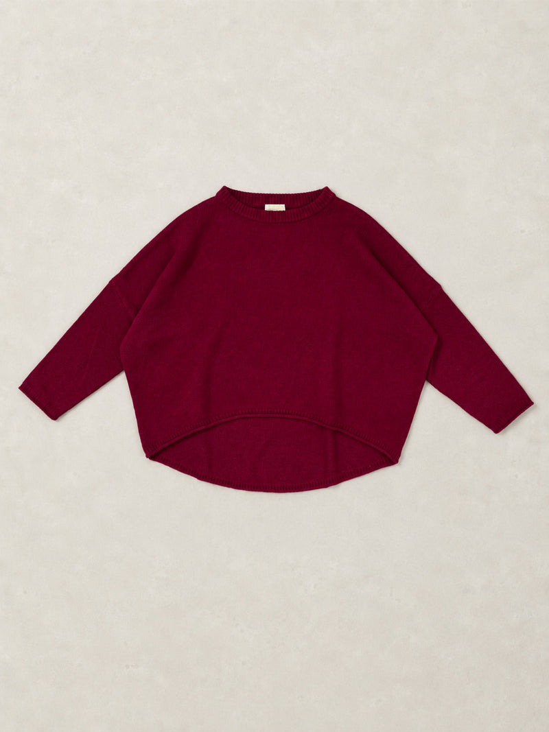 Mizumi - Merino Wool Bamboo Blend Oversized Jumper with Curved Back - Forgotten Tribes