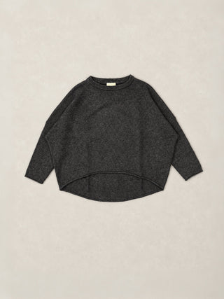 Mizumi - Merino Wool Bamboo Blend Oversized Jumper with Curved Back - Forgotten Tribes