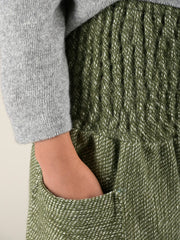 Moss Green Textured Wool Harem Pants - High Crotch - Forgotten Tribes