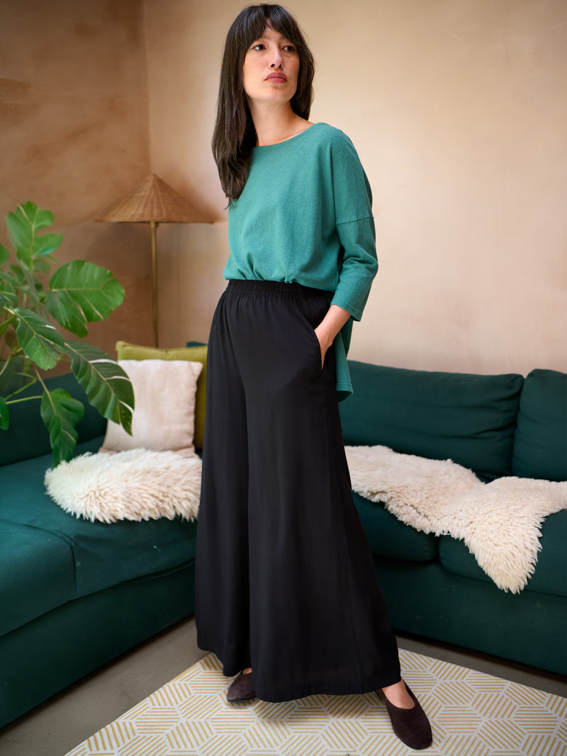 Nicobar 2.0 - Viscose Cotton Wide Leg Trousers - Forgotten Tribes