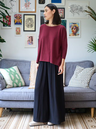 Nicobar - Fine Cotton Batiste Wide Leg Trousers - Forgotten Tribes