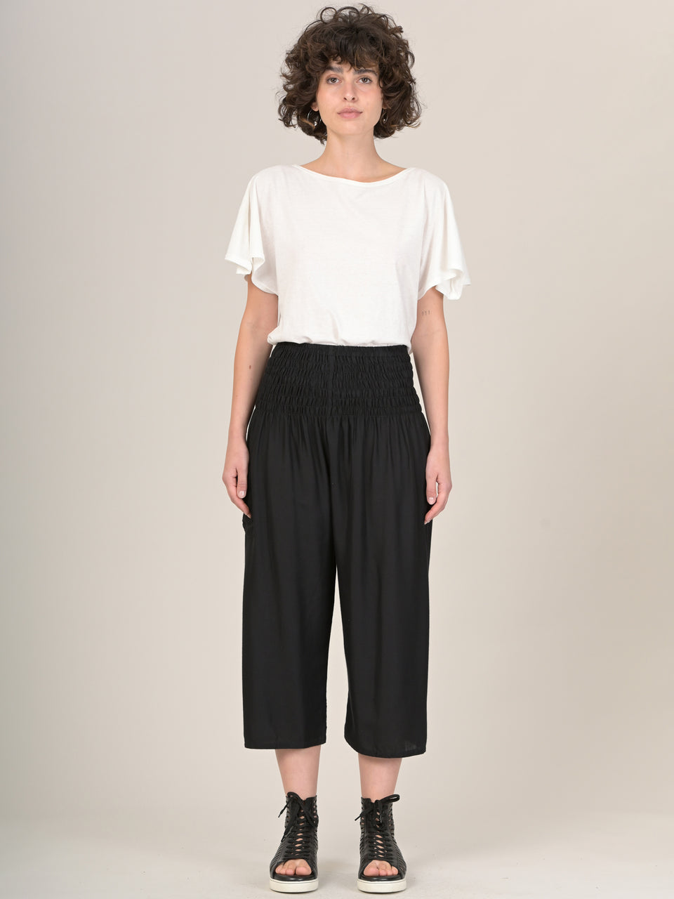 Harem pants with braided detail