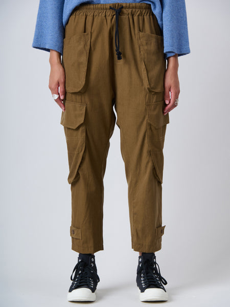 Tencel® Cotton Drawstring Cargo Pants