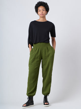 Harem Pants 2.0 - Crinkle Cotton Gauze High Crotch - Forgotten Tribes