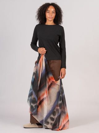 Fine Wool Print Scarf - Dusk Mirage - Forgotten Tribes