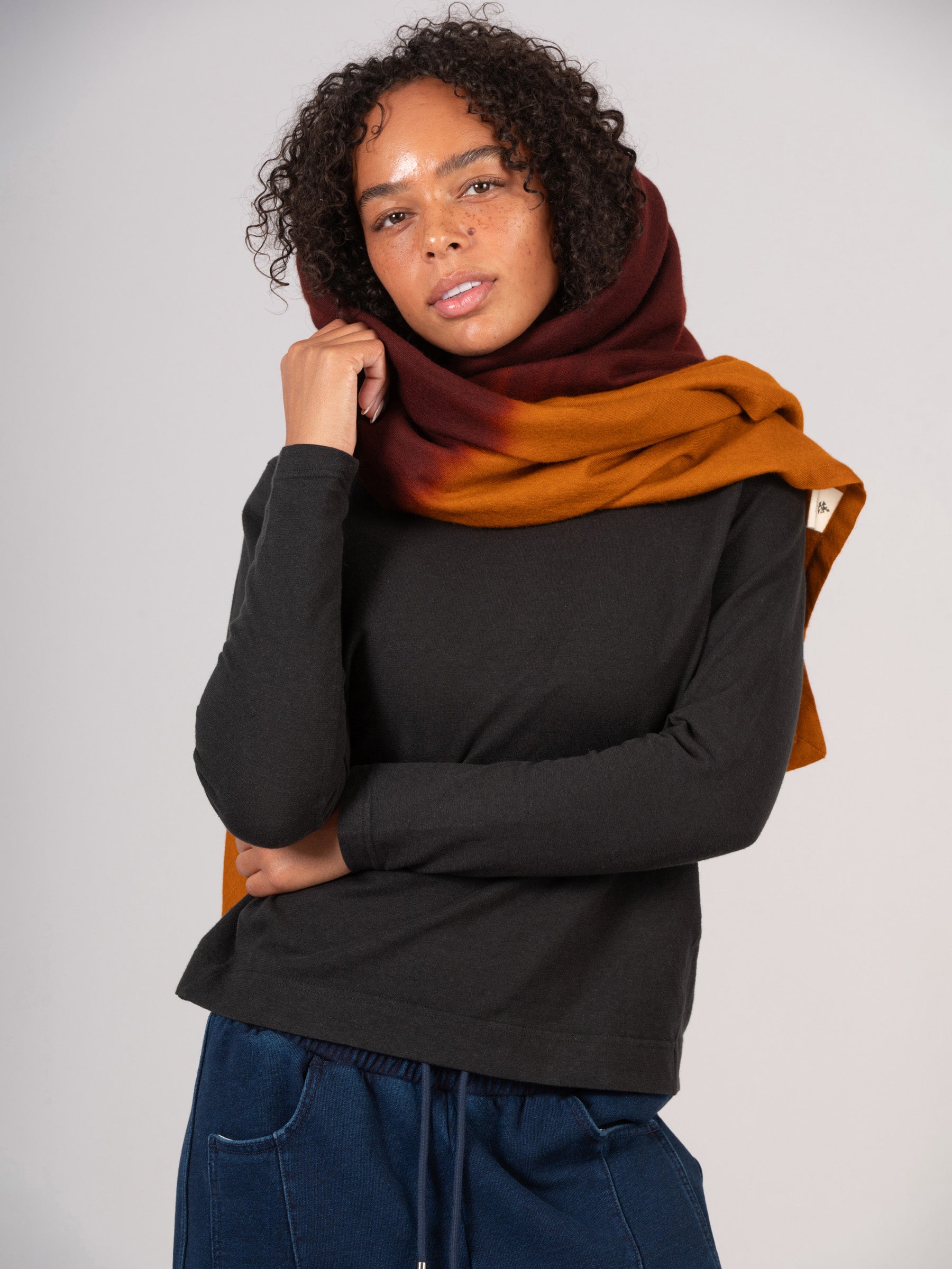 Fine Wool Dip Dye Scarf - Forgotten Tribes