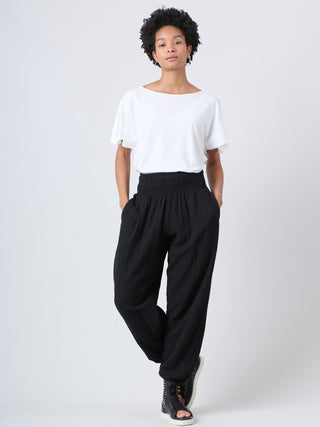 Harem Pants 2.0 - Crinkle Cotton Gauze High Crotch - Forgotten Tribes