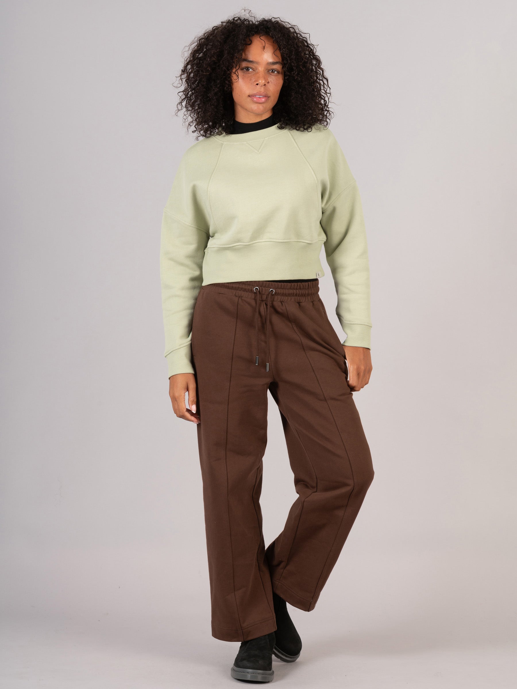 Rapa - Cotton Fleece Cropped Sweatshirt