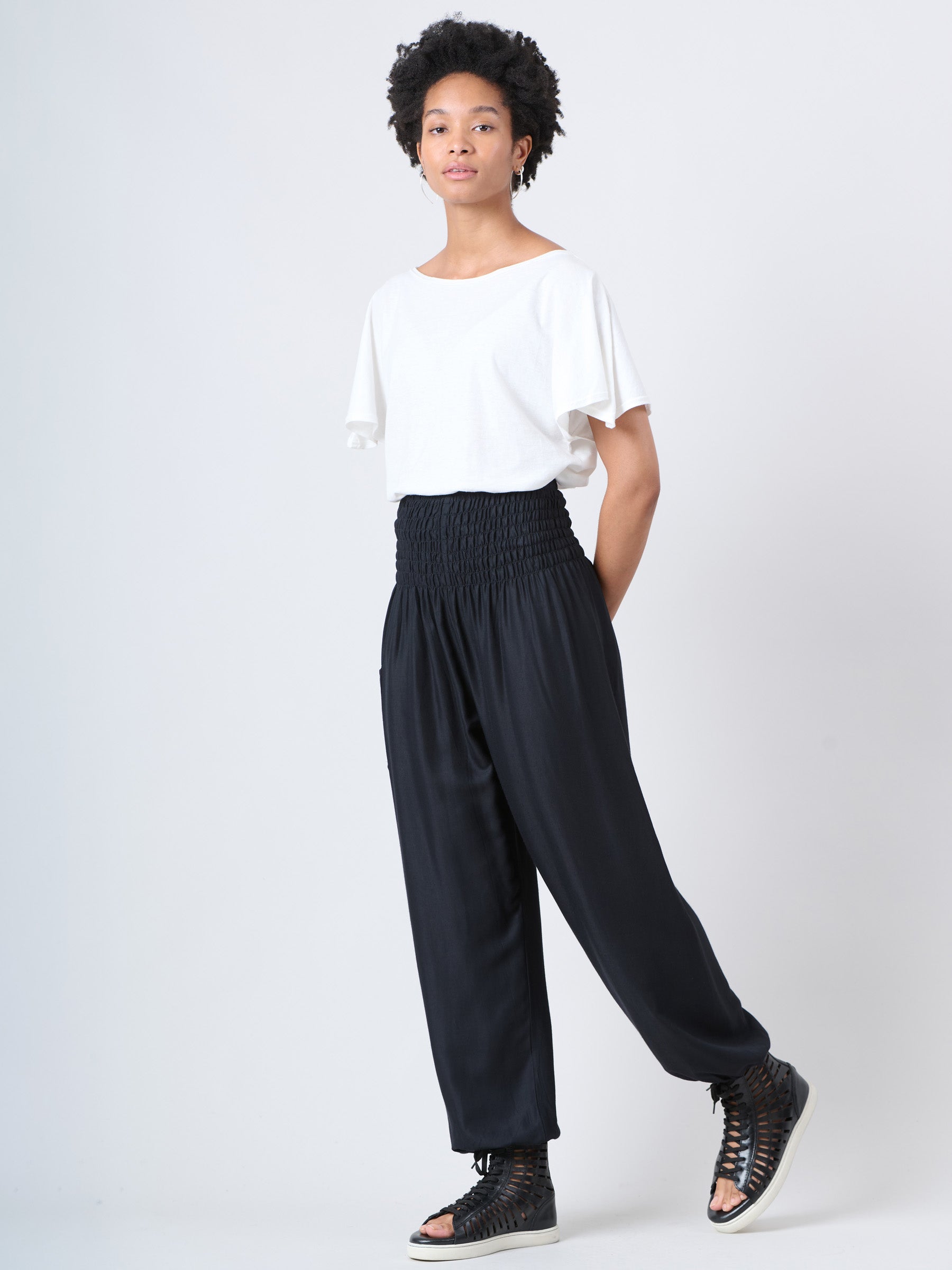 Harem Pants Original -  Plain Colour High Crotch - Superior Rayon Fabric