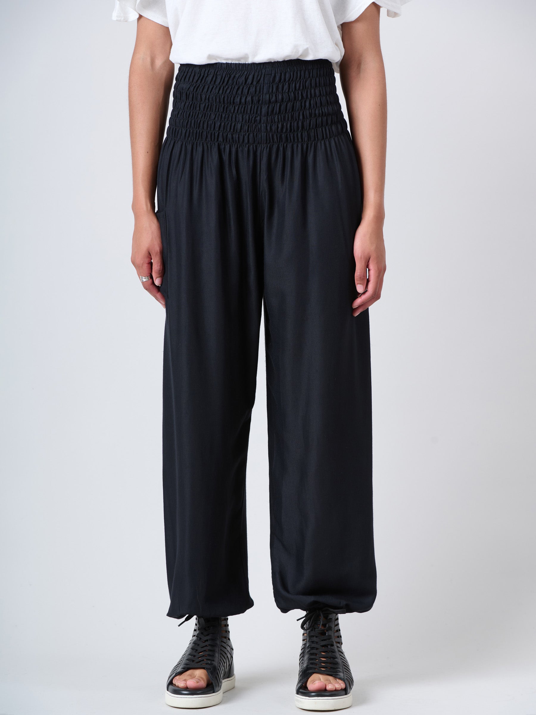 Harem Pants Original -  Plain Colour High Crotch - Superior Rayon Fabric