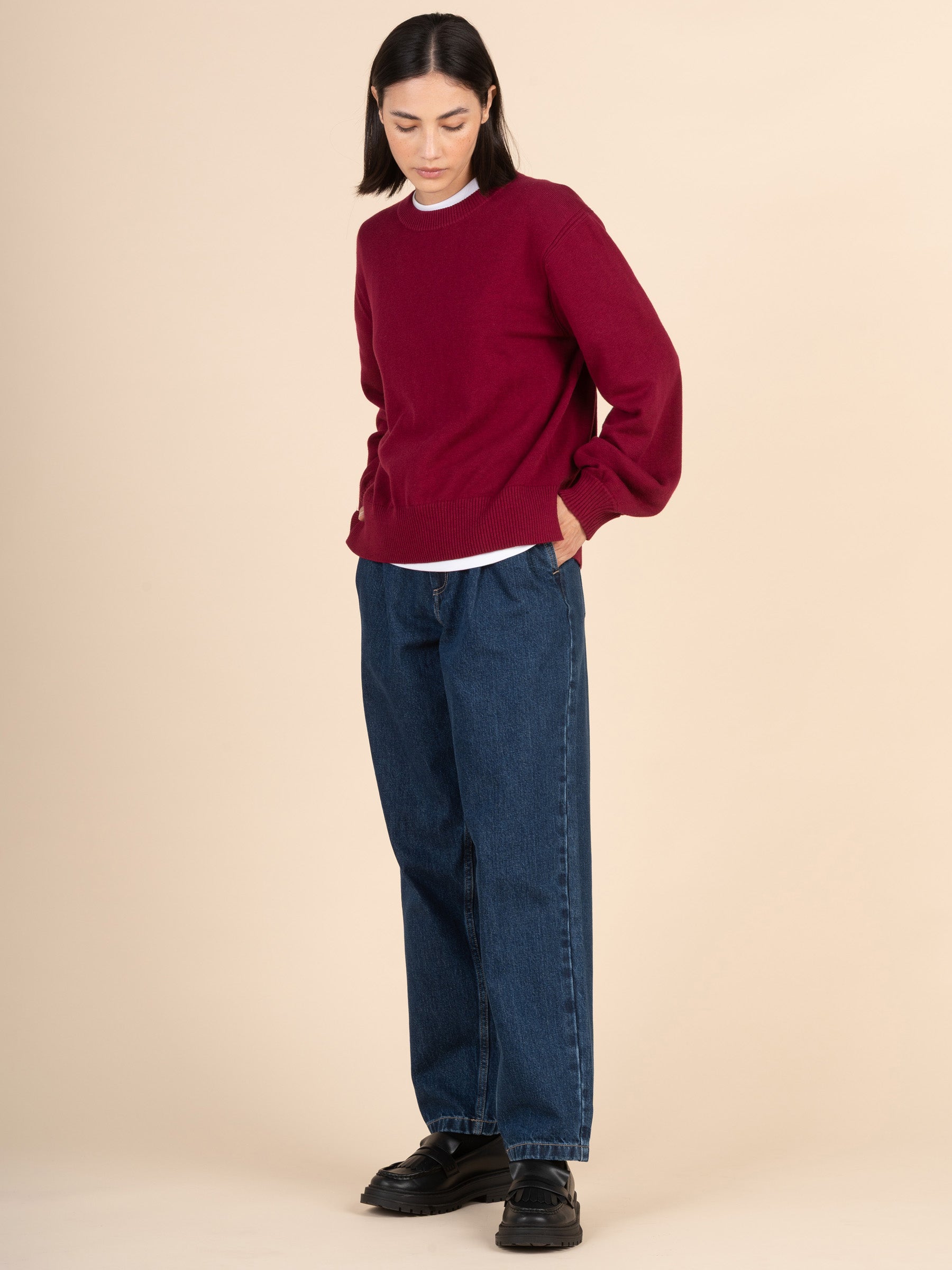 Senja - Cotton Cashmere Blend Balloon Sleeve Sweater