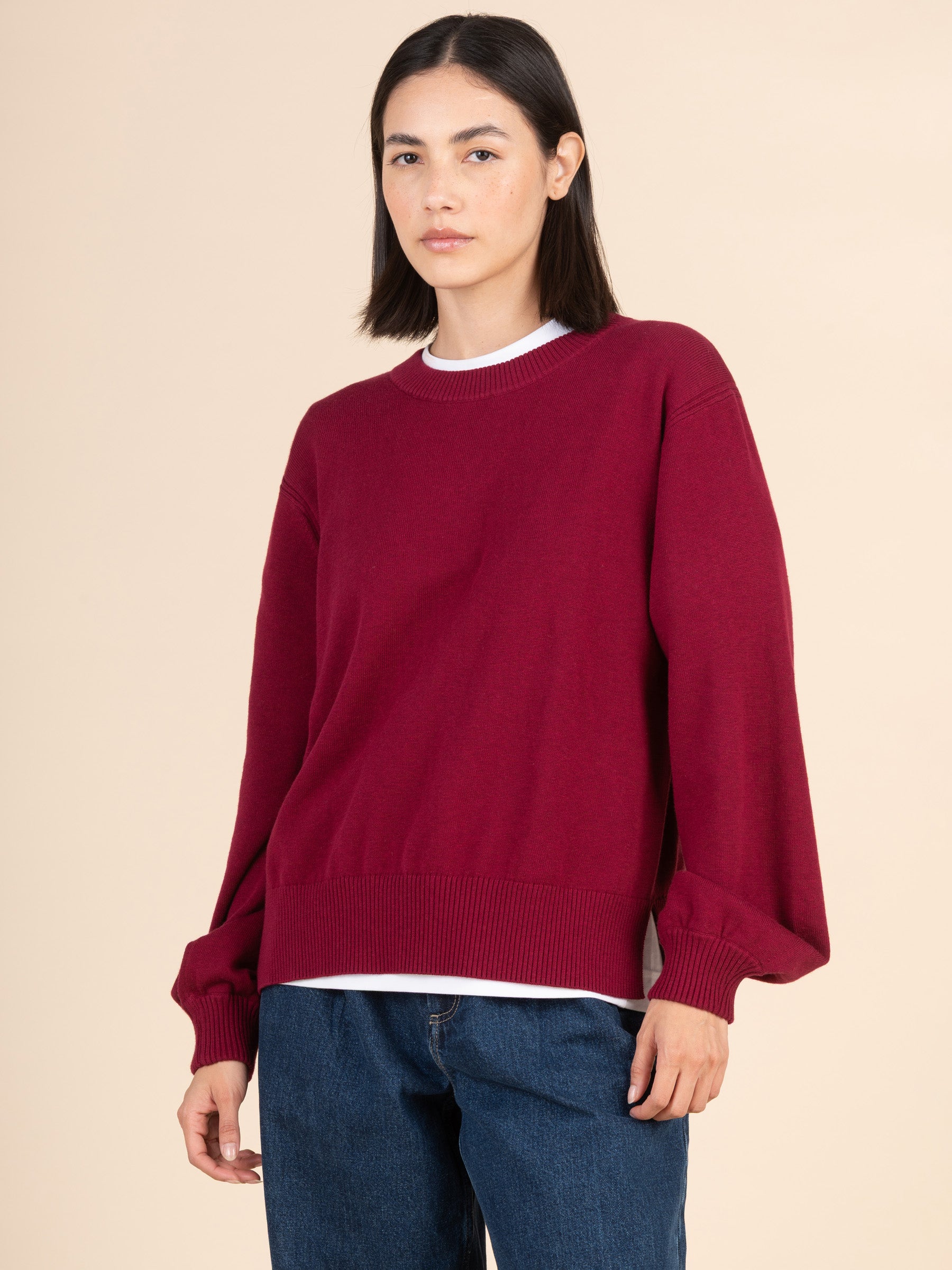 Senja - Cotton Cashmere Blend Balloon Sleeve Sweater