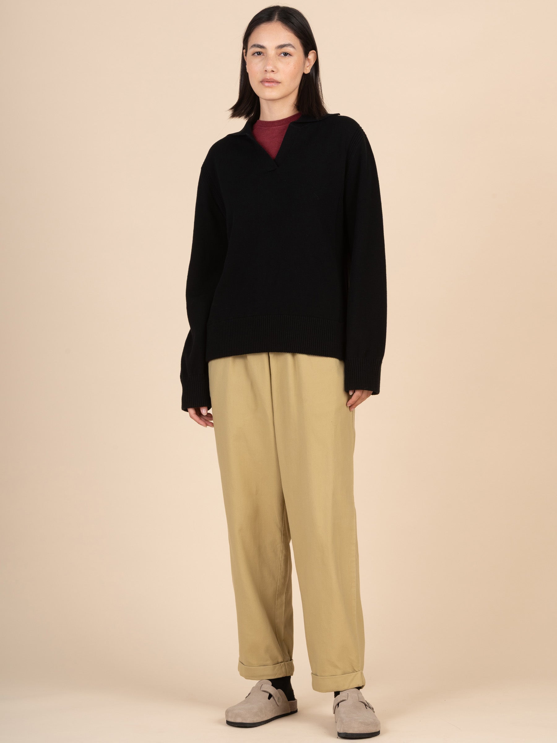 Shima - Cotton Cashmere Blend Polo Sweater