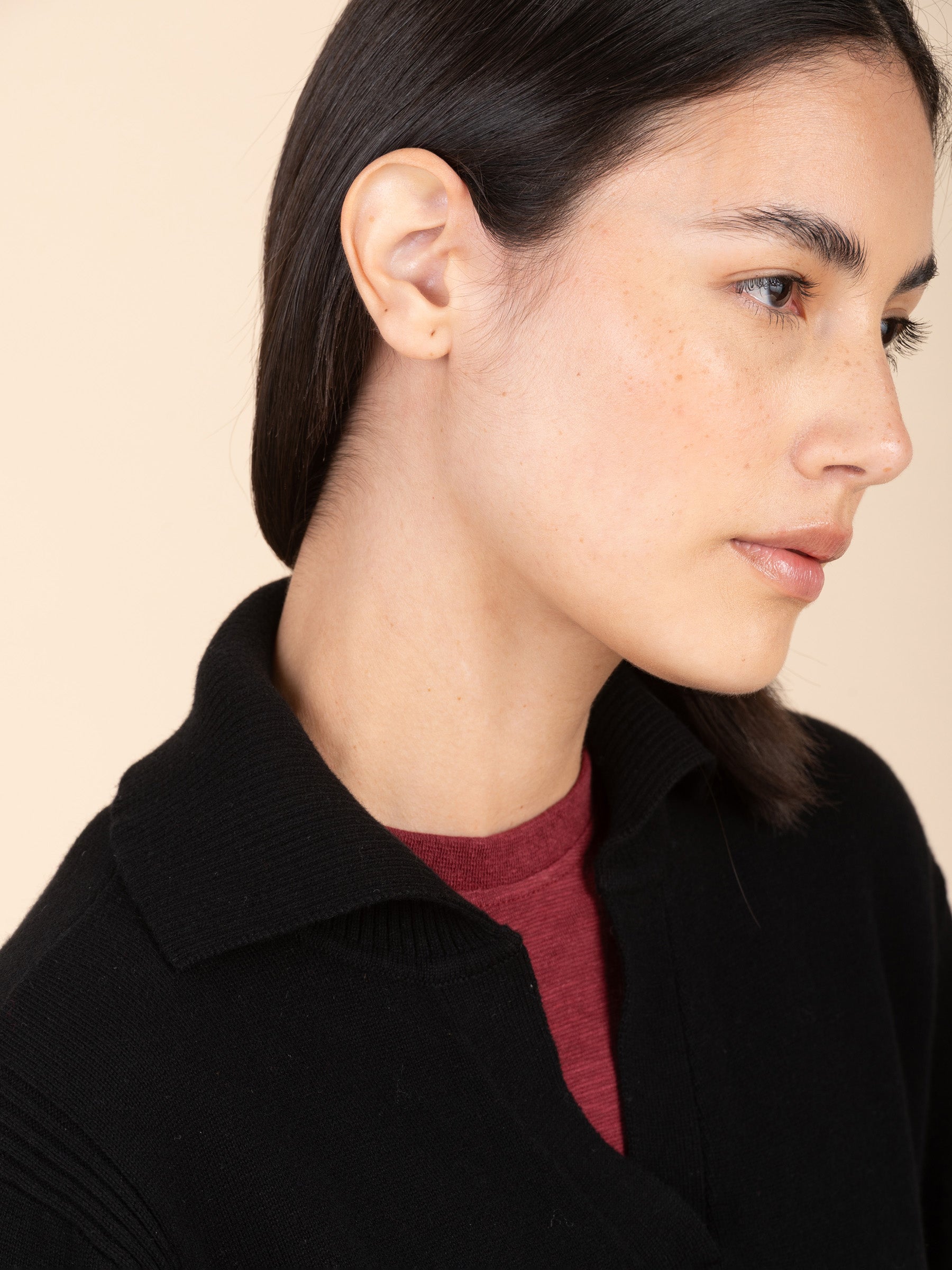 Shima - Cotton Cashmere Blend Polo Sweater - Forgotten Tribes