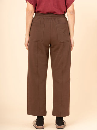 Sable - Cotton Fleece Straight Leg Trousers - Forgotten Tribes