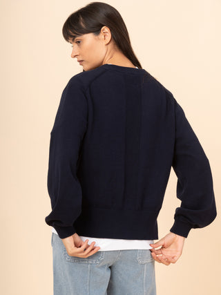 Senja - Cotton Cashmere Blend Balloon Sleeve Sweater - Forgotten Tribes
