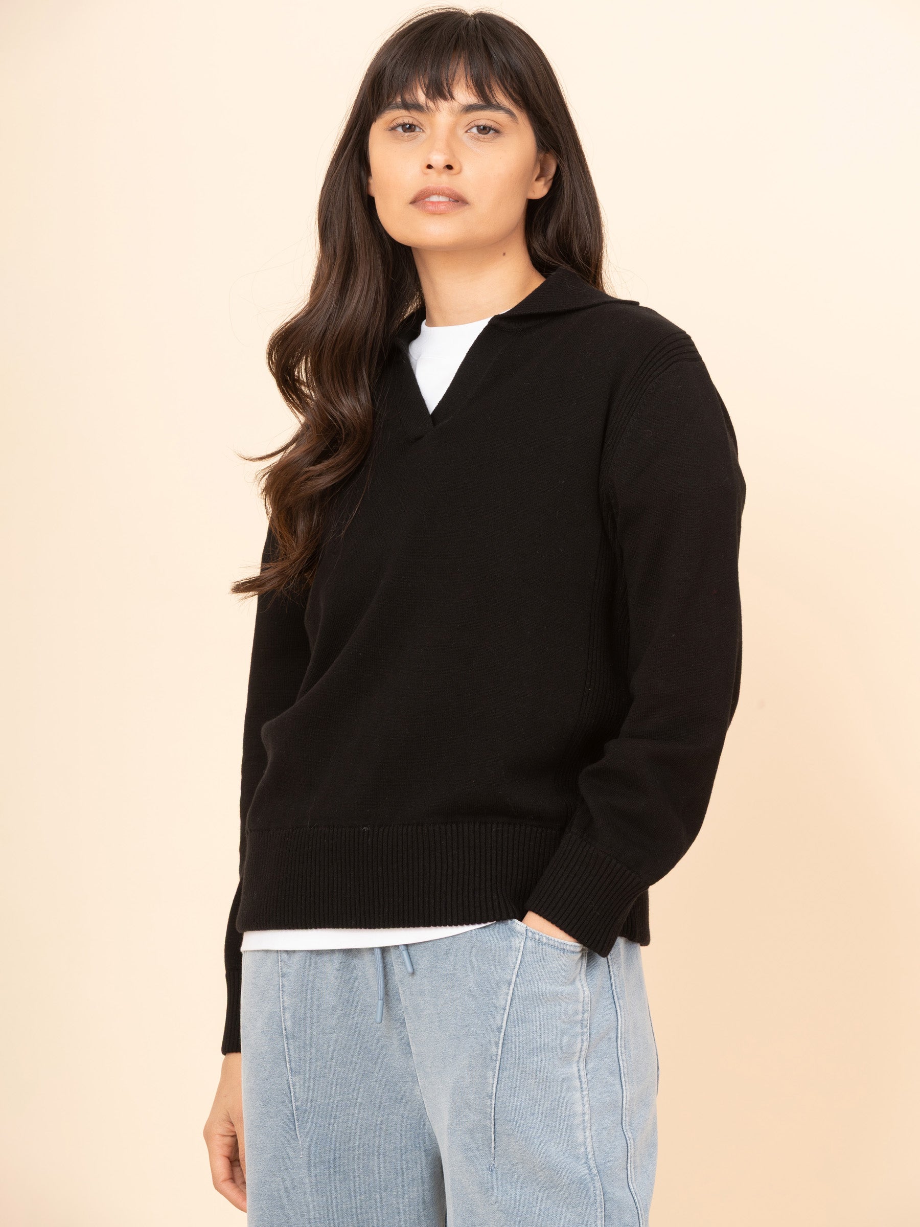 Shima - Cotton Cashmere Blend Polo Sweater