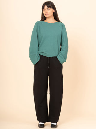 Paxi - Cotton Fleece Barrel Leg Trousers - Forgotten Tribes
