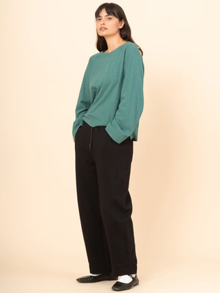 Paxi - Cotton Fleece Barrel Leg Trousers - Forgotten Tribes