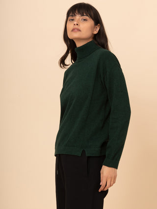 Kume - Cotton Cashmere Blend Turtle Neck Sweater - Forgotten Tribes