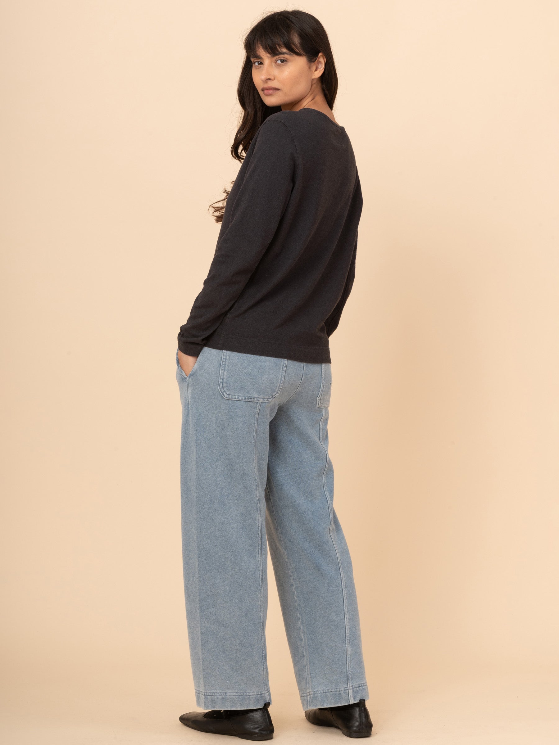 Gili 2 - Hemp Organic Cotton Side Panel Long Sleeve T-shirt