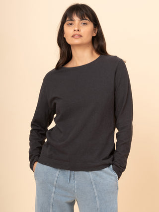 Gili 2 - Hemp Organic Cotton Side Panel Long Sleeve T-shirt - Forgotten Tribes