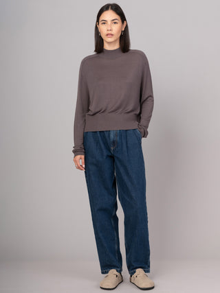 Lanka - Bamboo Viscose High Neck Sweater With Shoulder Yoke - Forgotten Tribes