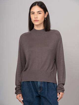 Lanka - Bamboo Viscose High Neck Sweater With Shoulder Yoke - Forgotten Tribes