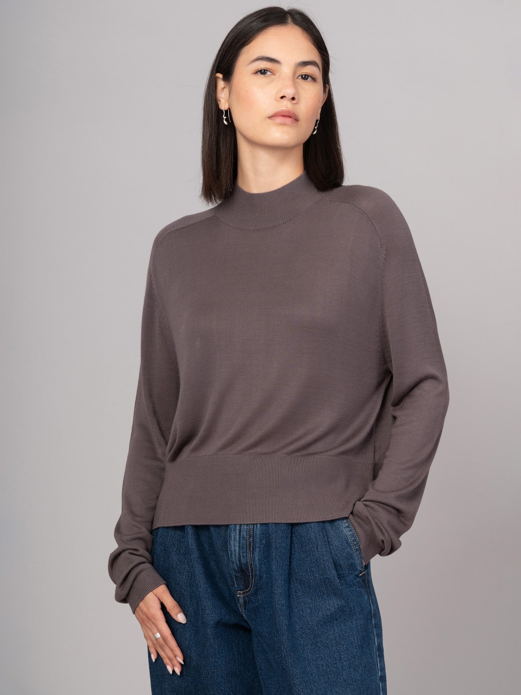 Lanka - Bamboo Viscose High Neck Sweater With Shoulder Yoke - Forgotten Tribes