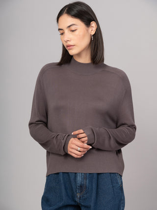 Lanka - Bamboo Viscose High Neck Sweater With Shoulder Yoke - Forgotten Tribes