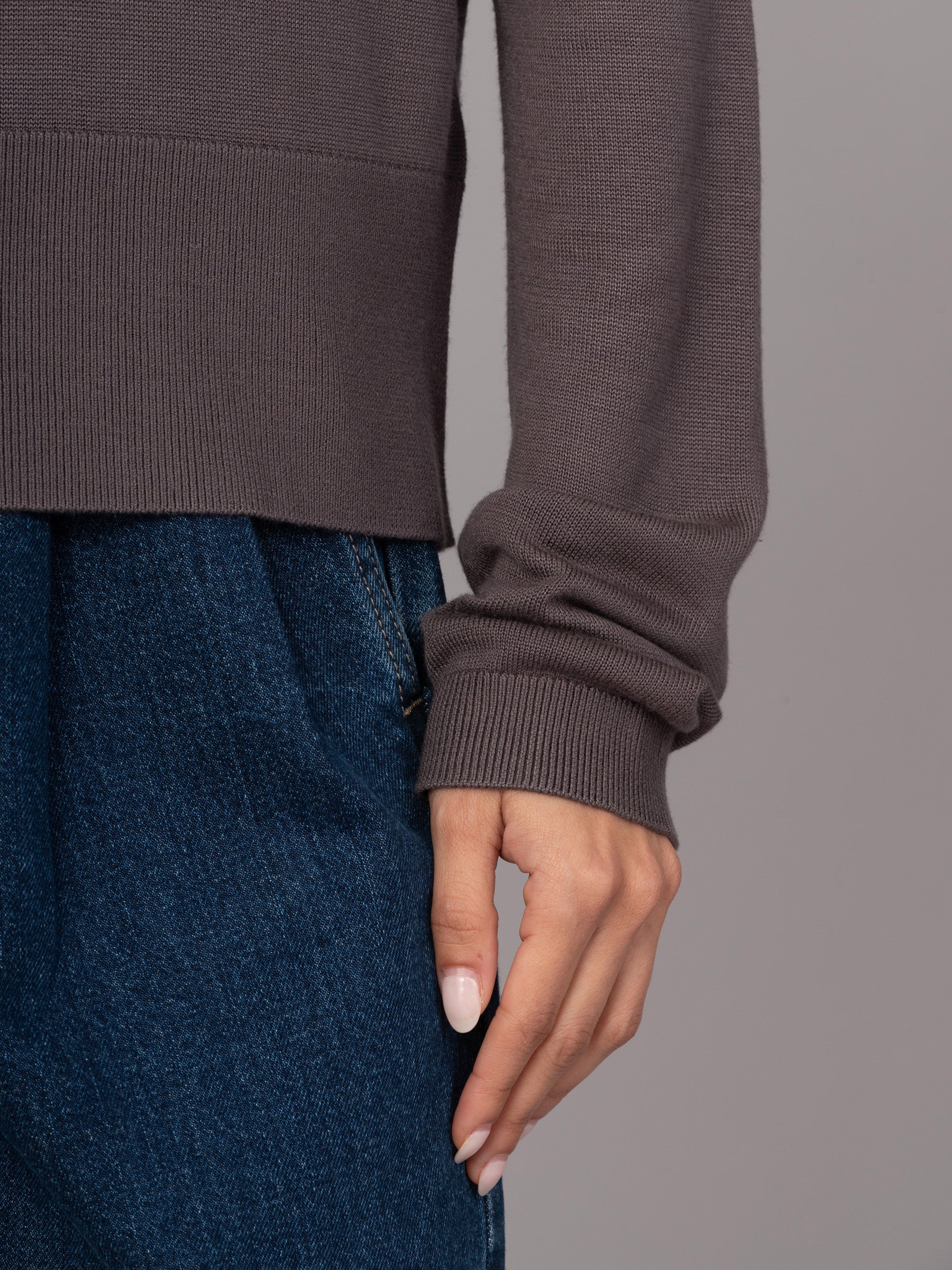 Lanka - Bamboo Viscose High Neck Sweater With Shoulder Yoke - Forgotten Tribes