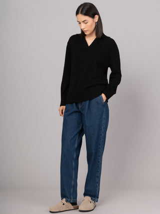 Shima - Cotton Cashmere Blend Polo Sweater - Forgotten Tribes