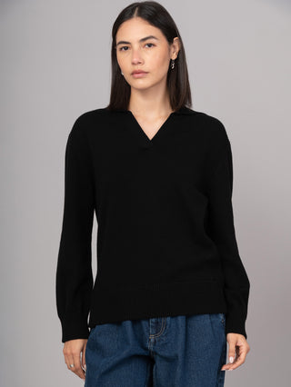 Shima - Cotton Cashmere Blend Polo Sweater - Forgotten Tribes