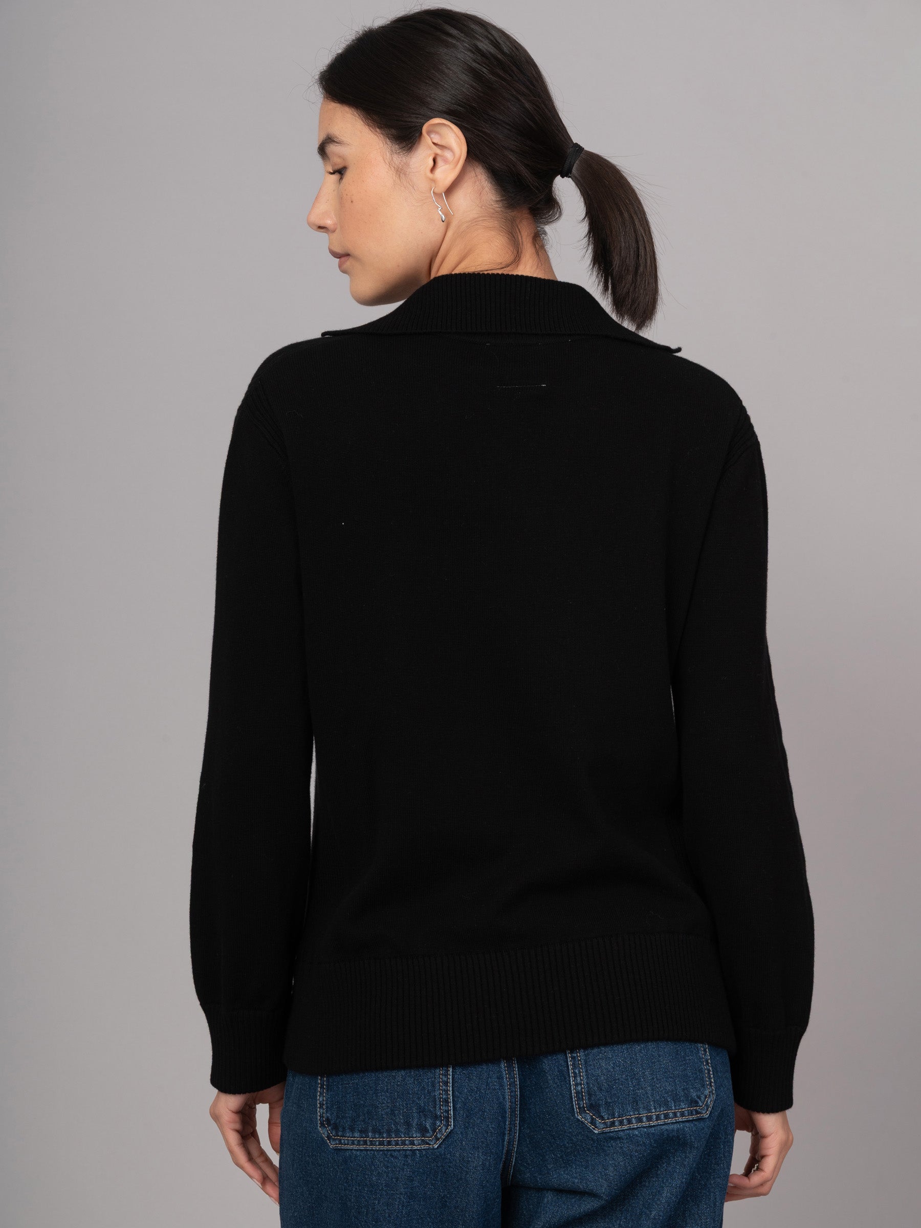 Shima - Cotton Cashmere Blend Polo Sweater - Forgotten Tribes