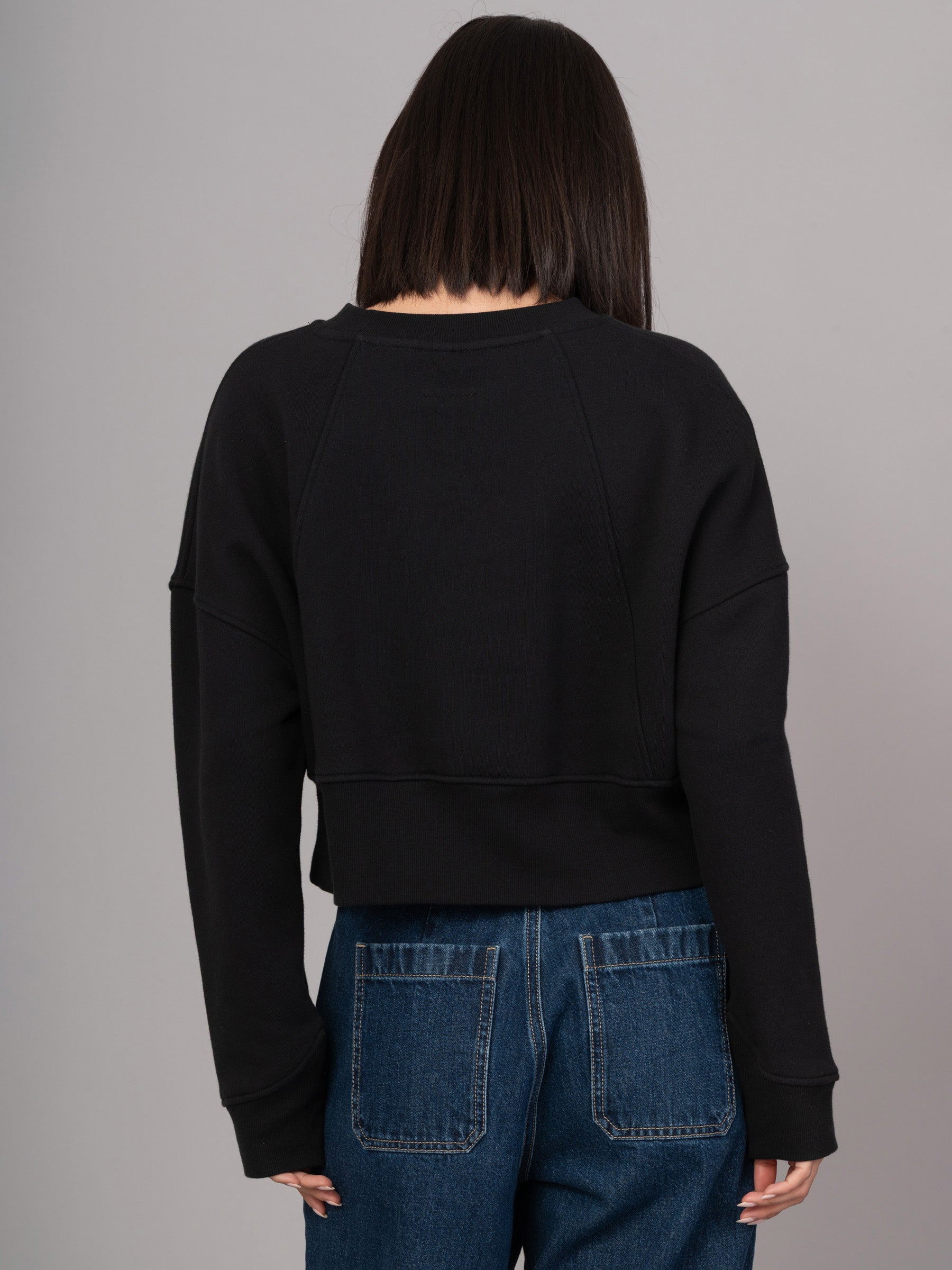 Rapa - Cotton Fleece Cropped Sweatshirt