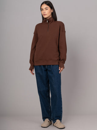 Sark - Hemp Organic Cotton Fleece Quarter Zip Sweatshirt - Forgotten Tribes