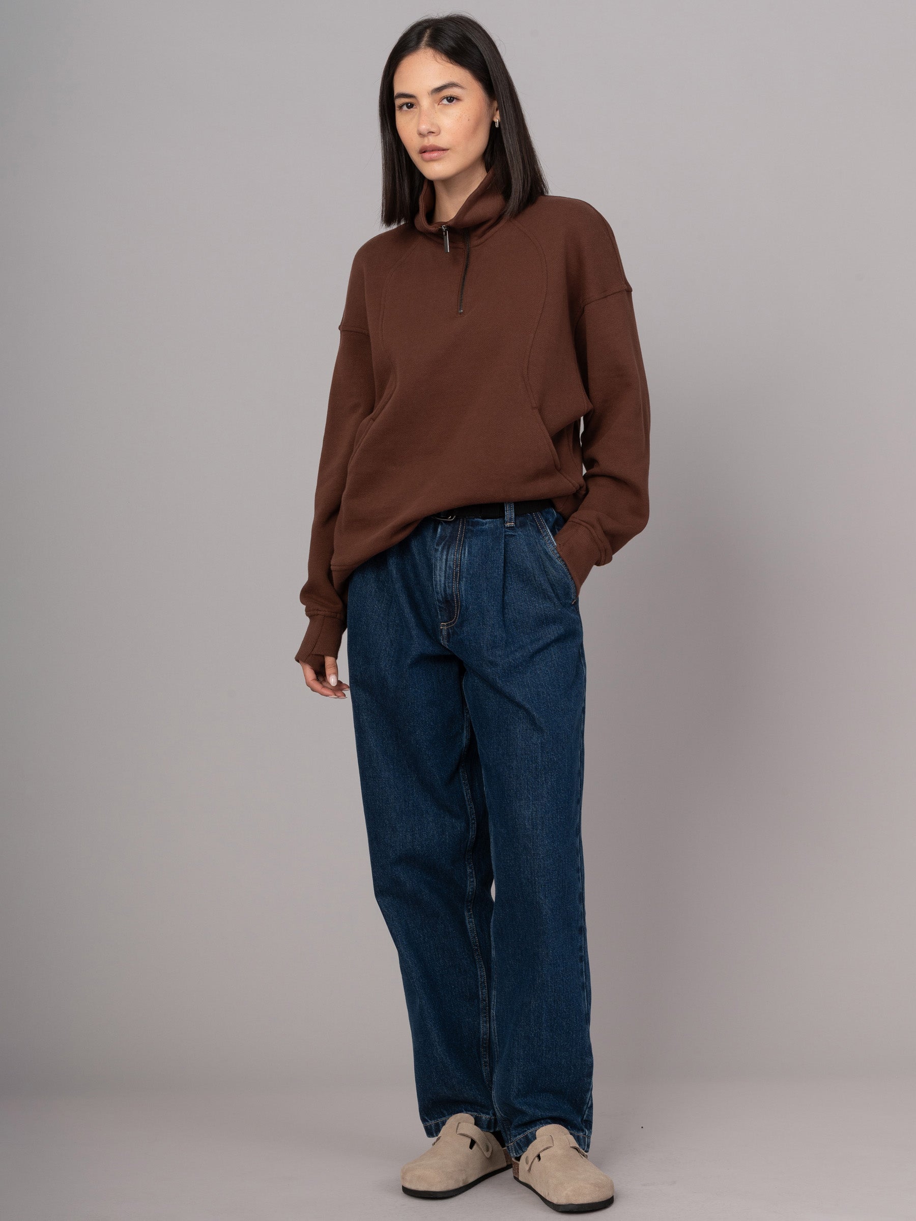 Sark - Hemp Organic Cotton Fleece Quarter Zip Sweatshirt