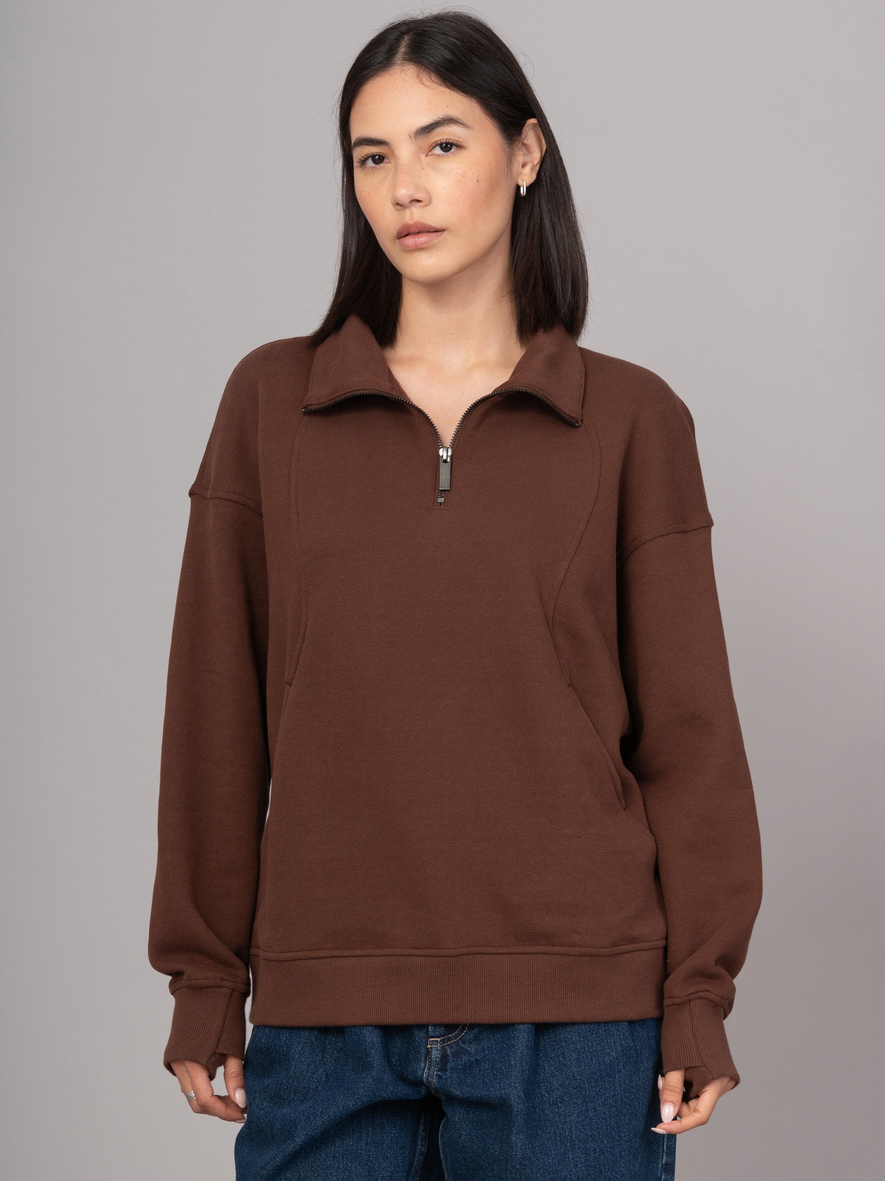 Sark - Hemp Organic Cotton Fleece Quarter Zip Sweatshirt