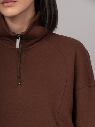 Sark - Hemp Organic Cotton Fleece Quarter Zip Sweatshirt - Forgotten Tribes