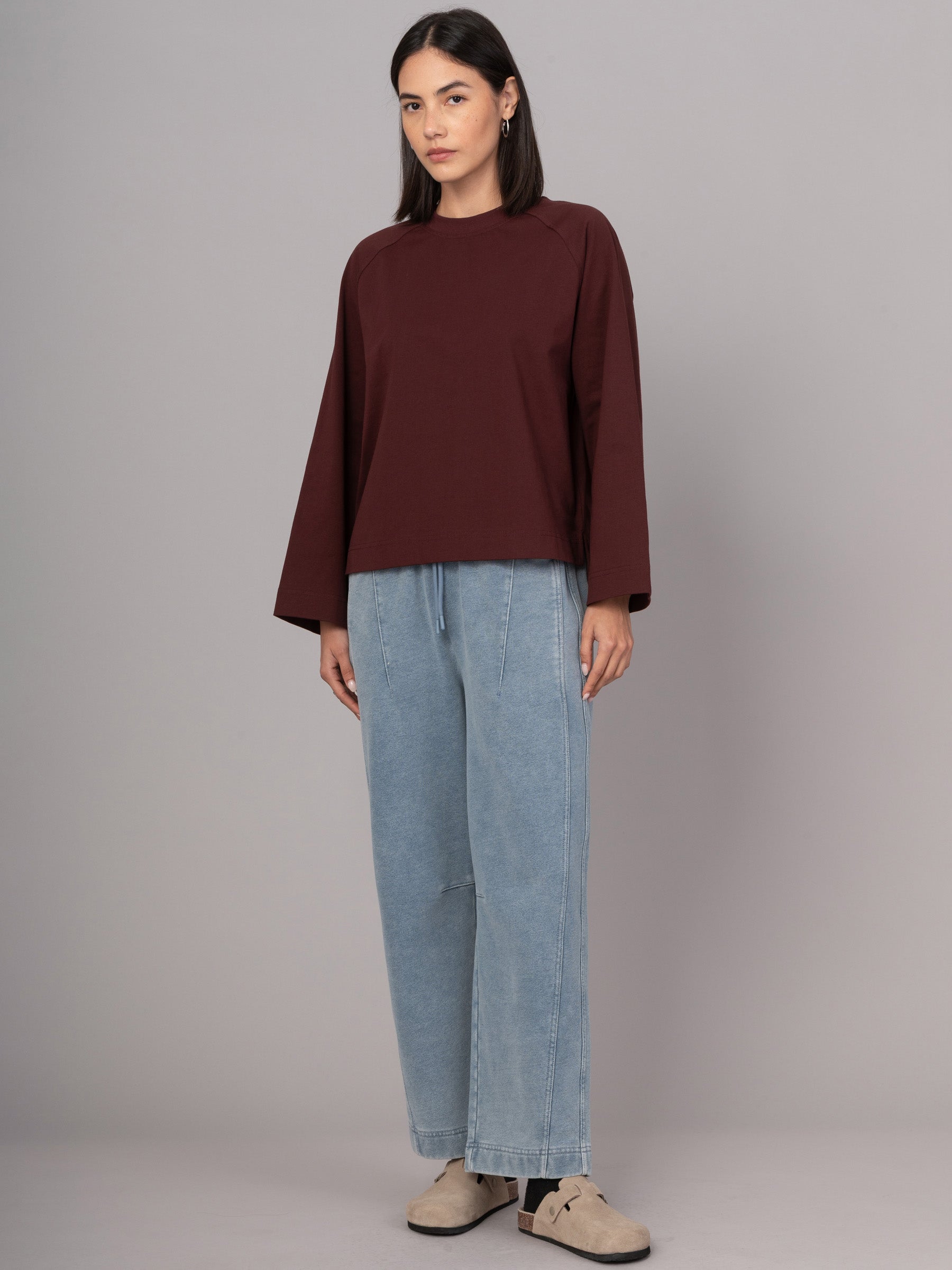 Yasai 3 - Mercerised Cotton Raglan Wide Sleeve T-shirt