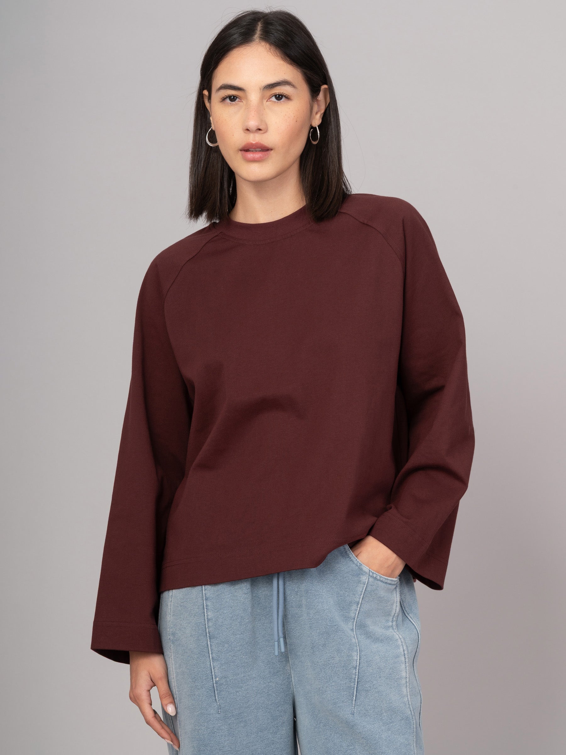 Yasai 3 - Mercerised Cotton Raglan Wide Sleeve T-shirt
