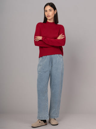 Lanka - Bamboo Viscose High Neck Sweater With Shoulder Yoke - Forgotten Tribes