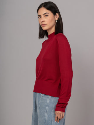 Lanka - Bamboo Viscose High Neck Sweater With Shoulder Yoke - Forgotten Tribes