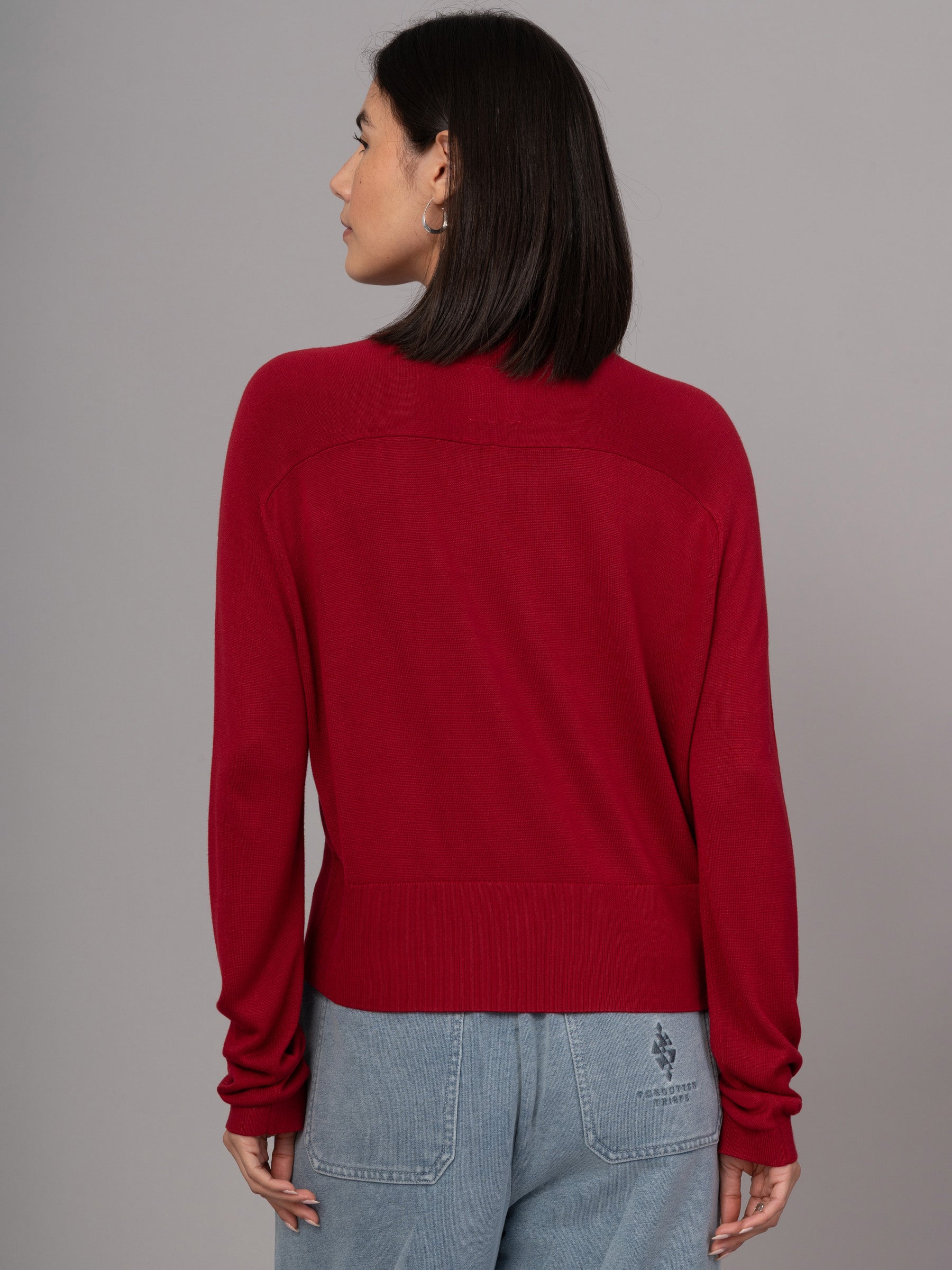 Lanka - Bamboo Viscose High Neck Sweater With Shoulder Yoke - Forgotten Tribes